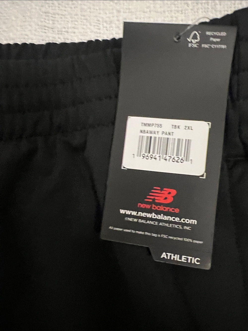New Balance Black Away Team Pants Sz 2XL Zippered Pockets and Dry-Fit - Picture 3 of 13